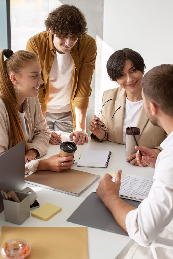 Smiling HR manager in a modern office